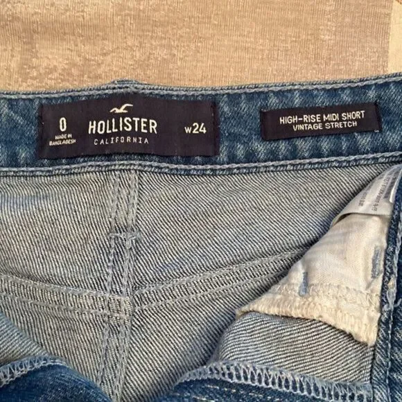 ⭐️HOLLISTER HIGH RISE MIDI SHORT - Picture 10 of 12